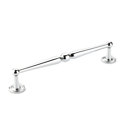 Schaub Atherton 8" C-C Pull, Knurled Footplate in Polished Chrome