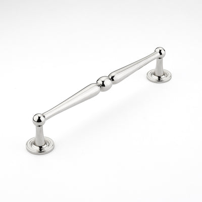 Schaub Atherton 8" C-C Pull, Plain Footplate in Polished Chrome