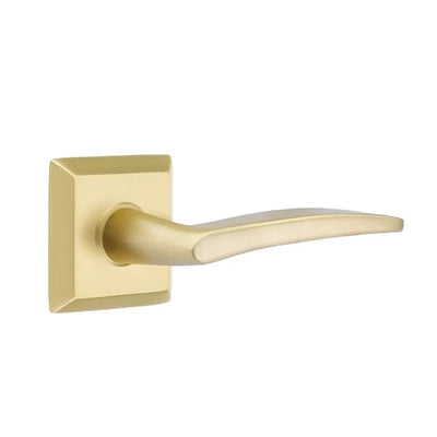 Emtek Poseidon Lever with Quincy Rosette in Satin Brass