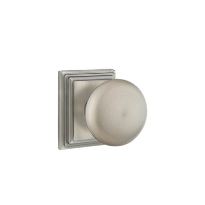 Emtek Providence Knob with Wilshire Rosette in Pewter