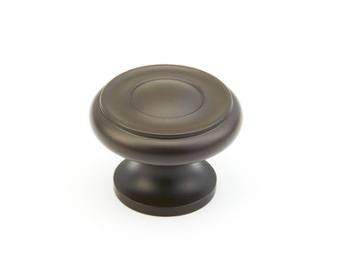 Schaub Traditional Knobs 1-1/4" Stepped Round Knob in Oil Rubbed Bronze