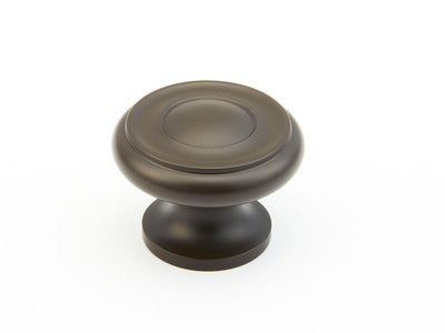 Schaub Traditional Knobs 1-1/2" Stepped Round Knob in Oil Rubbed Bronze