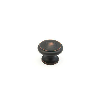 Schaub Traditional Knobs 1-1/2" Stepped Round Knob in Michelangelo Bronze