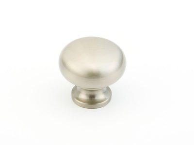 Schaub Traditional Knobs 1-1/4" Round Knob in Satin Nickel