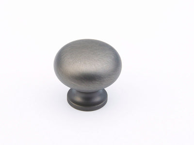 Schaub Traditional Knobs 1-1/4" Round Knob in Antique Nickel