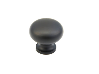 Schaub Traditional Knobs 1-1/4" Round Knob in Flat Black