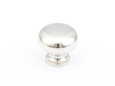 Schaub Traditional Knobs 1-1/4" Round Knob in Polished Nickel