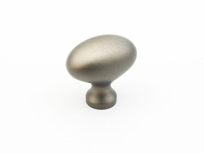 Schaub Traditional Knobs 1-3/8" Oval Knob in Antique Nickel