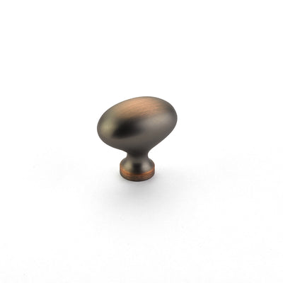 Schaub Traditional Knobs 1-3/8" Oval Knob in Aurora Bronze