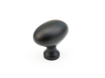 Schaub Traditional Knobs 1-3/8" Oval Knob in Flat Black