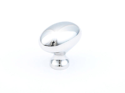 Schaub Traditional Knobs 1-3/8" Oval Knob in Polished Nickel