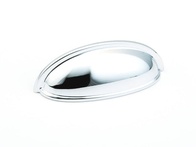 Schaub Traditional Pulls 3" C-C Cup Pull, Model 730 in Polished Chrome