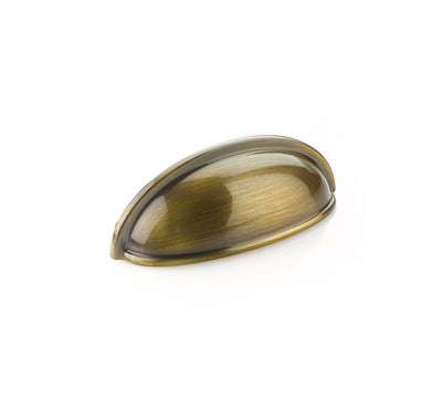 Schaub Traditional Pulls 3" C-C Cup Pull, Model 730 in Antique Brass