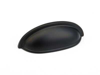 Schaub Traditional Pulls 3" C-C Cup Pull, Model 730 in Flat Black