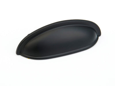 Schaub Traditional Pulls 3" C-C Cup Pull, Model 731 in Flat Black