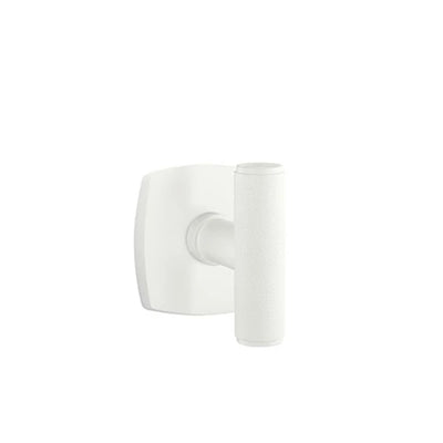 Emtek Ace Knurled Knob with Urban Modern Rosette in Matte White