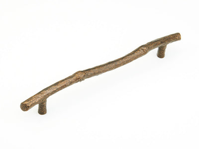 Schaub Mountain 12" C-C Twig Appliance Pull in Antique Bronze