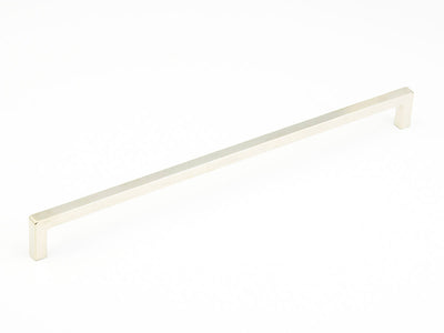 Schaub Vinci 18" C-C Pull in Polished White Bronze