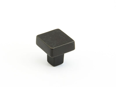 Schaub Vinci 1-1/4" Square Knob in Black Bronze