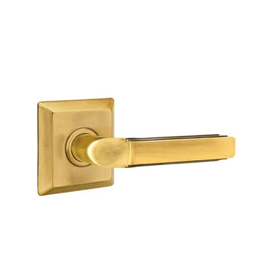 Emtek Milano Lever with Quincy Rosette in French Antique