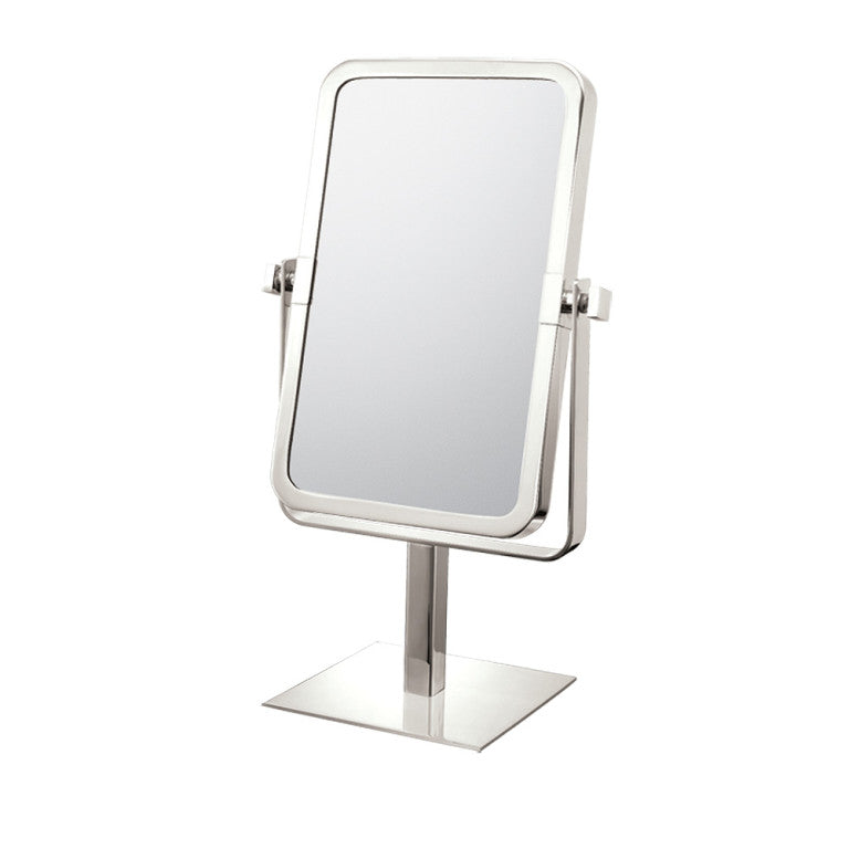 80683 Polished Nickel Rectangular Free Standing Mirror