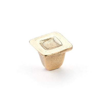 Schaub Vinci 1-1/4" Concave Square Knob in Natural Bronze