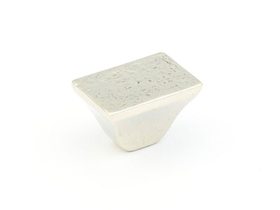 Schaub Vinci 1-1/4" Rectangular Knob in Polished White Bronze