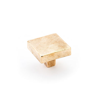 Schaub Vinci 1-3/4" Large Square Knob in Natural Bronze