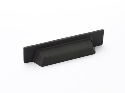 Schaub Vinci 96 mm C-C Rectangle Cup Pull in Black Bronze