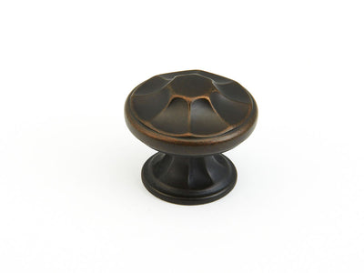Schaub Empire 1-3/8" Round Knob in Ancient Bronze