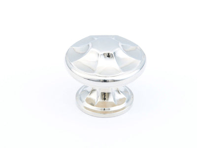 Schaub Empire 1-3/8" Round Knob in Polished Nickel