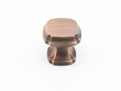 Schaub Empire 1-3/8" Square Knob in Empire Bronze