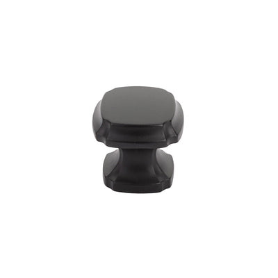 Schaub Empire 1-3/8" Square Knob in Matte Black