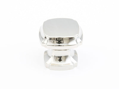Schaub Empire 1-3/8" Square Knob in Polished Nickel