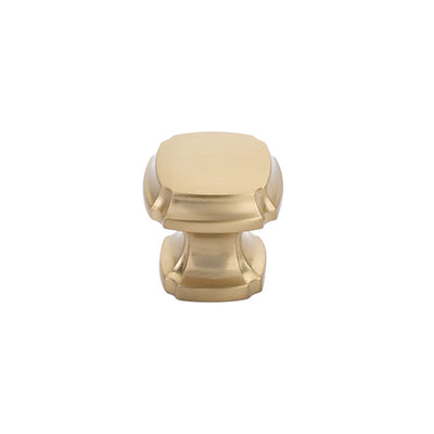Schaub Empire 1-3/8" Square Knob in Signature Satin Brass