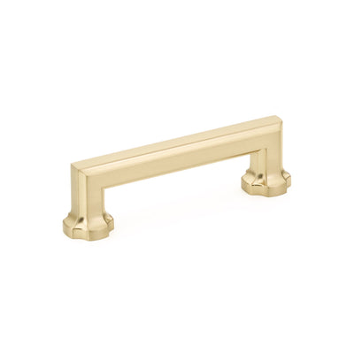 Schaub Empire 3-1/2" C-C Pull in Signature Satin Brass