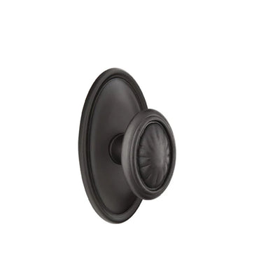 Emtek Parma Knob with #14 Rosette in Flat Black Bronze