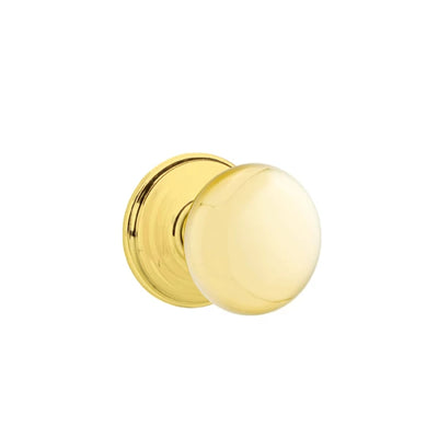 Emtek Providence Knob with Watford Rosette in Unlacquered Brass