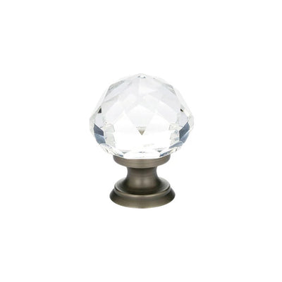 Emtek Diamond Crystal 1-1/4" Knob in Pewter