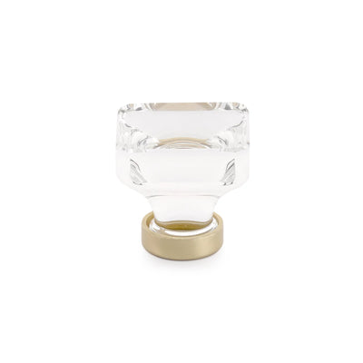 Emtek Lido Crystal 1-3/8" Knob in Satin Brass