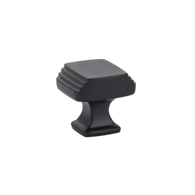 Emtek Art Deco 1-1/4" Knob in Flat Black