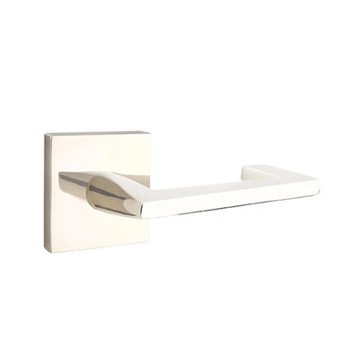 Emtek Argos Lever with Square Rosette in Polished Nickel
