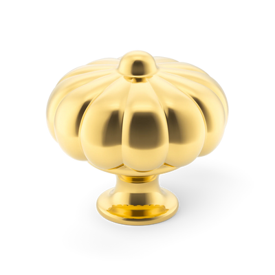 Armac Martin Aberdovey Cabinet Knob in 32mm / Polished Brass Lacquered
