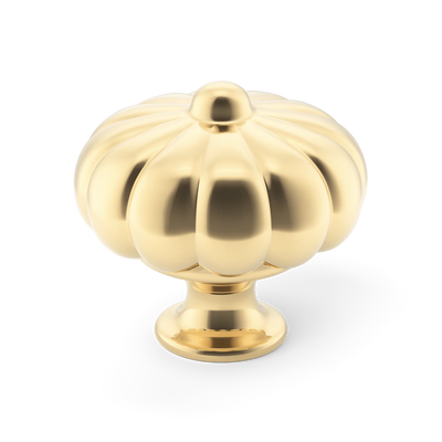 Armac Martin Aberdovey Cabinet Knob in 32mm / Polished Brass Unlacquered