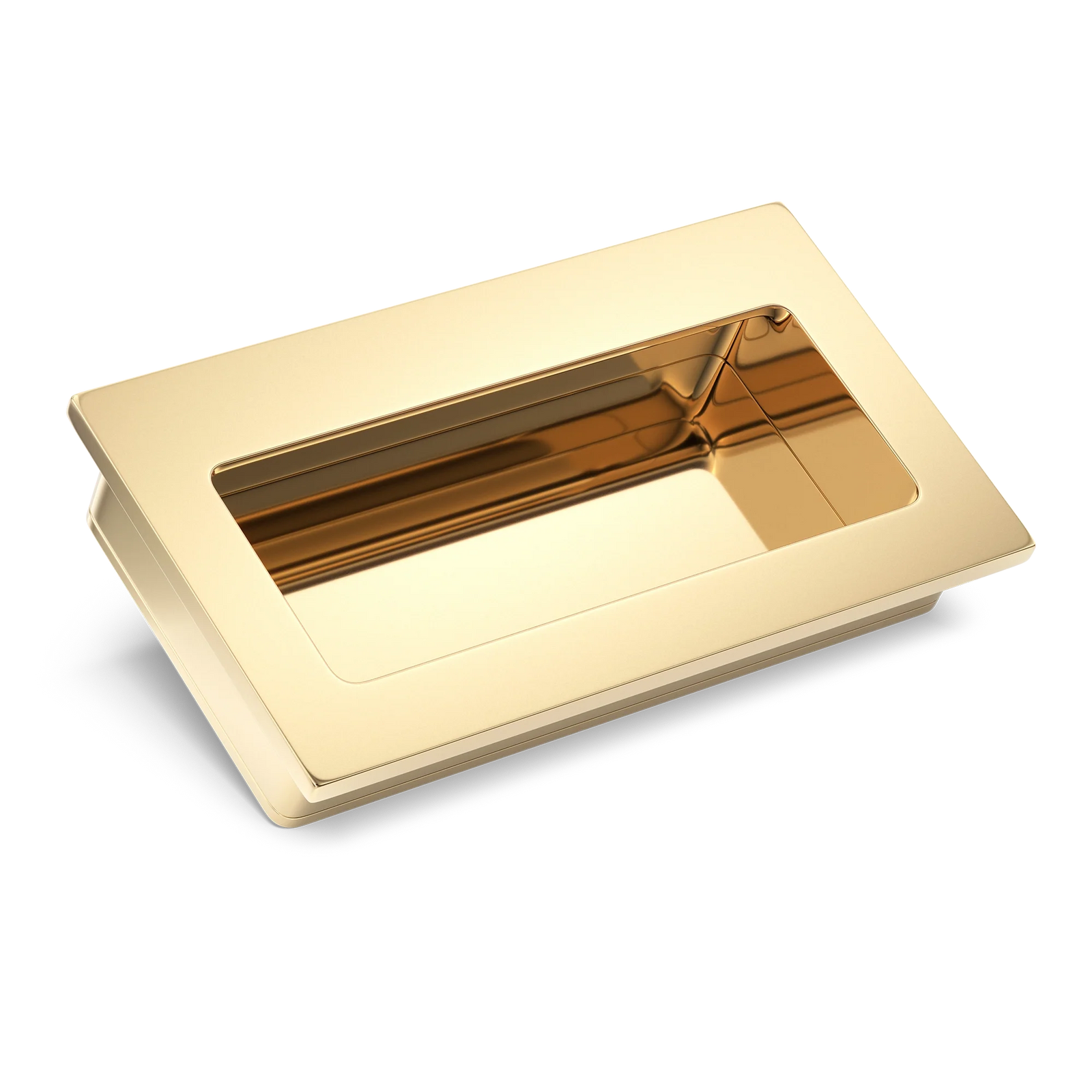 Armac Martin Bartley Flush Pull in 100mm / Polished Brass Unlacquered