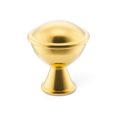 Armac Martin Belgrave Cabinet Knob in 25mm / Polished Brass Lacquered