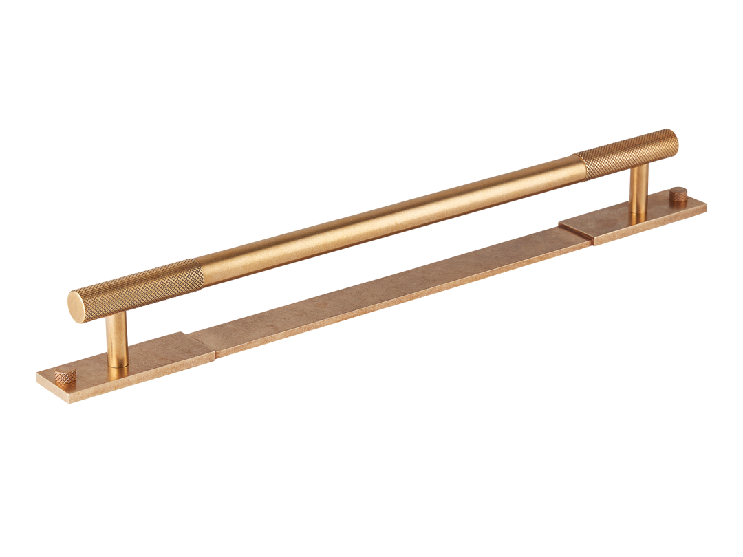 608MM MIX Diamond Knurled Pull Handle & Backplate