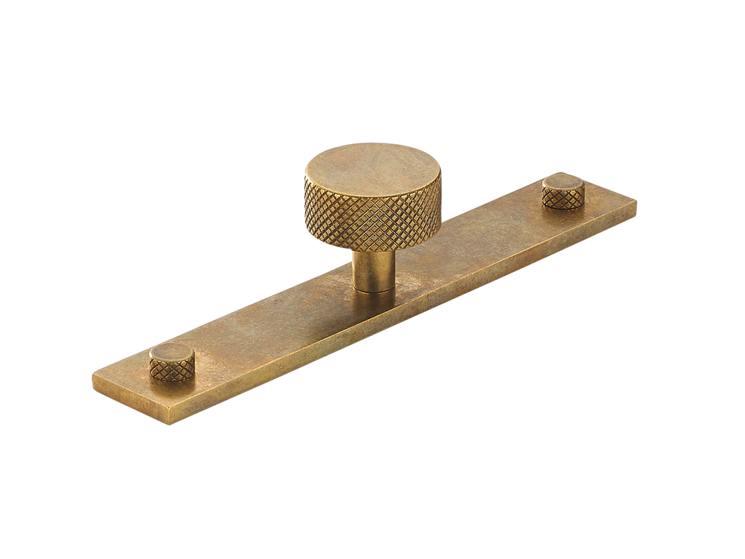 128MM MIX Diamond Knurled Cabinet Knob & Backplate