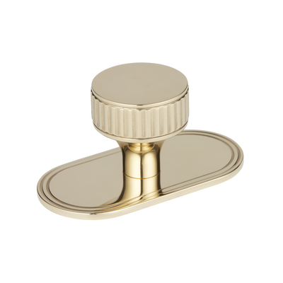 Armac Martin Barwick Ridged Cabinet Knob with Backplate
