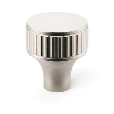 Armac Martin Barwick Ridged Cabinet Knob in 25mm / Satin Nickel Plate